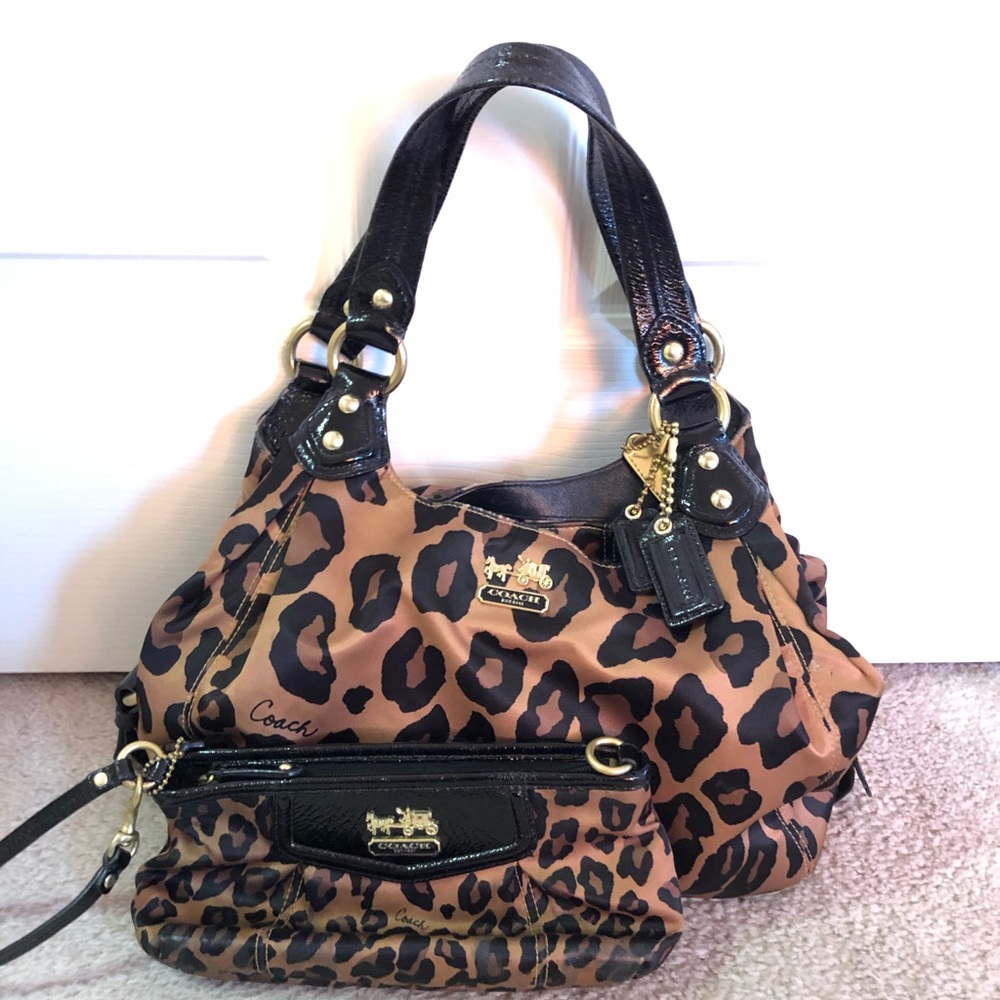 Matching coach bag and wristlet